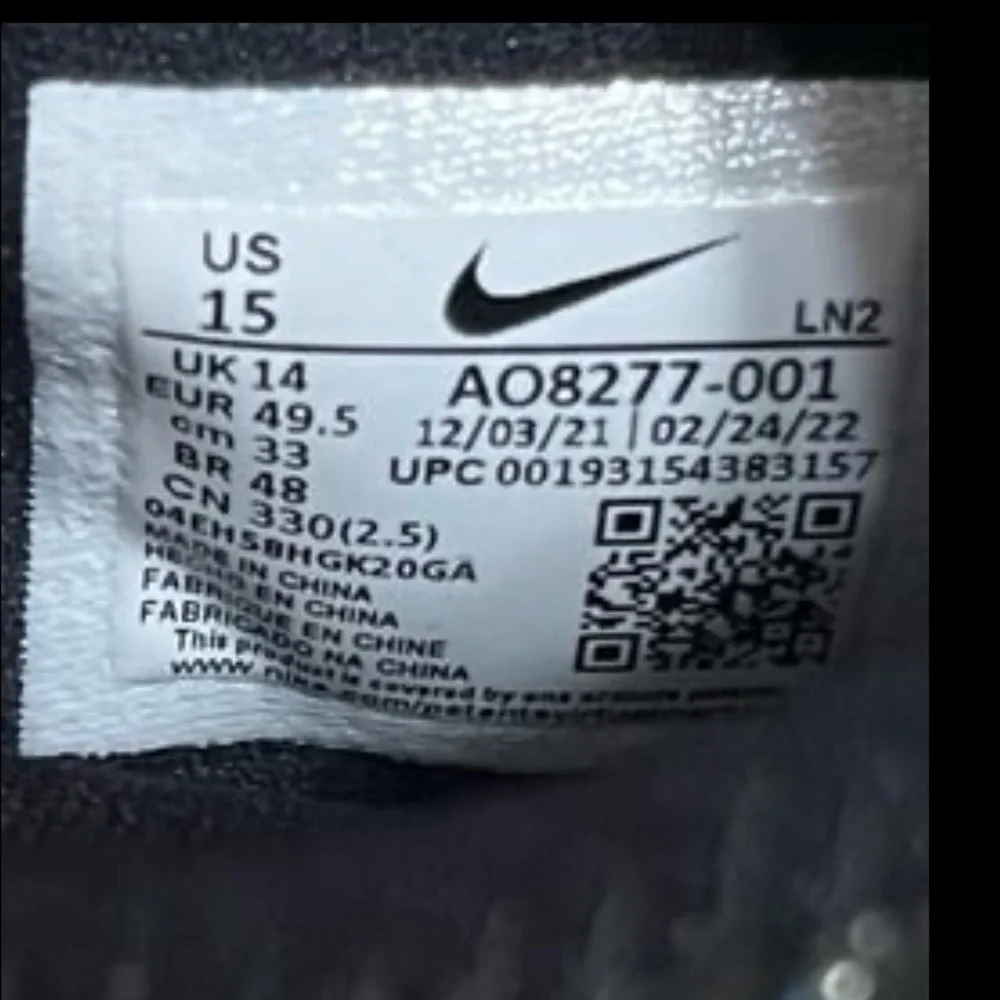 Nike Vapor Edge Pro 360 Black White Football Cleats Men's AO8277-001 size 15 - Picture 6 of 7